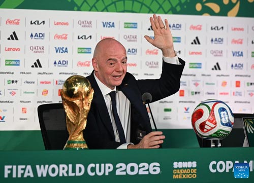 FIFA President, Gianni Infantino. Photo: Xinhua