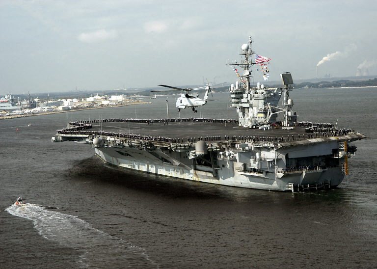 US aircraft carrier Kennedy. Photo: AFP