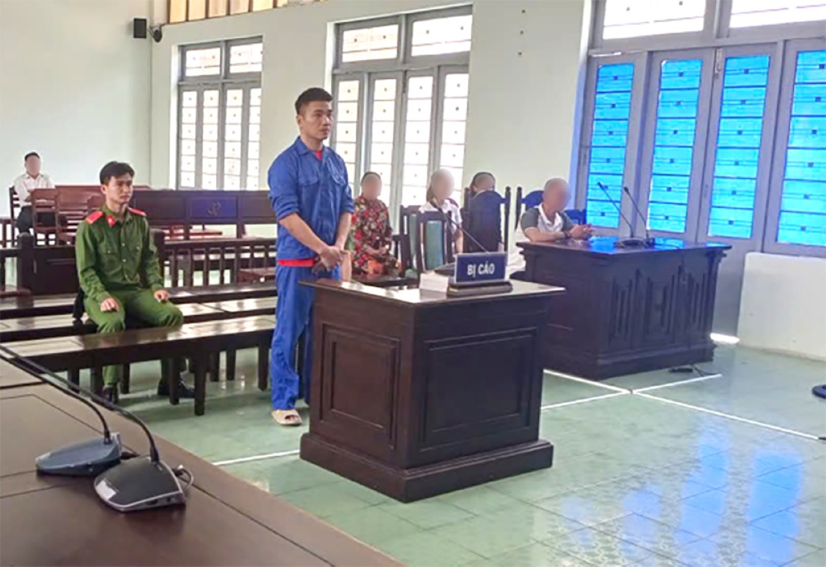 Tòa án nhân dân khu vực 10 - Lâm Đồng mở phiên sơ thẩm xét xử Phạm Quốc Huy. Ảnh: Công an cung cấp 