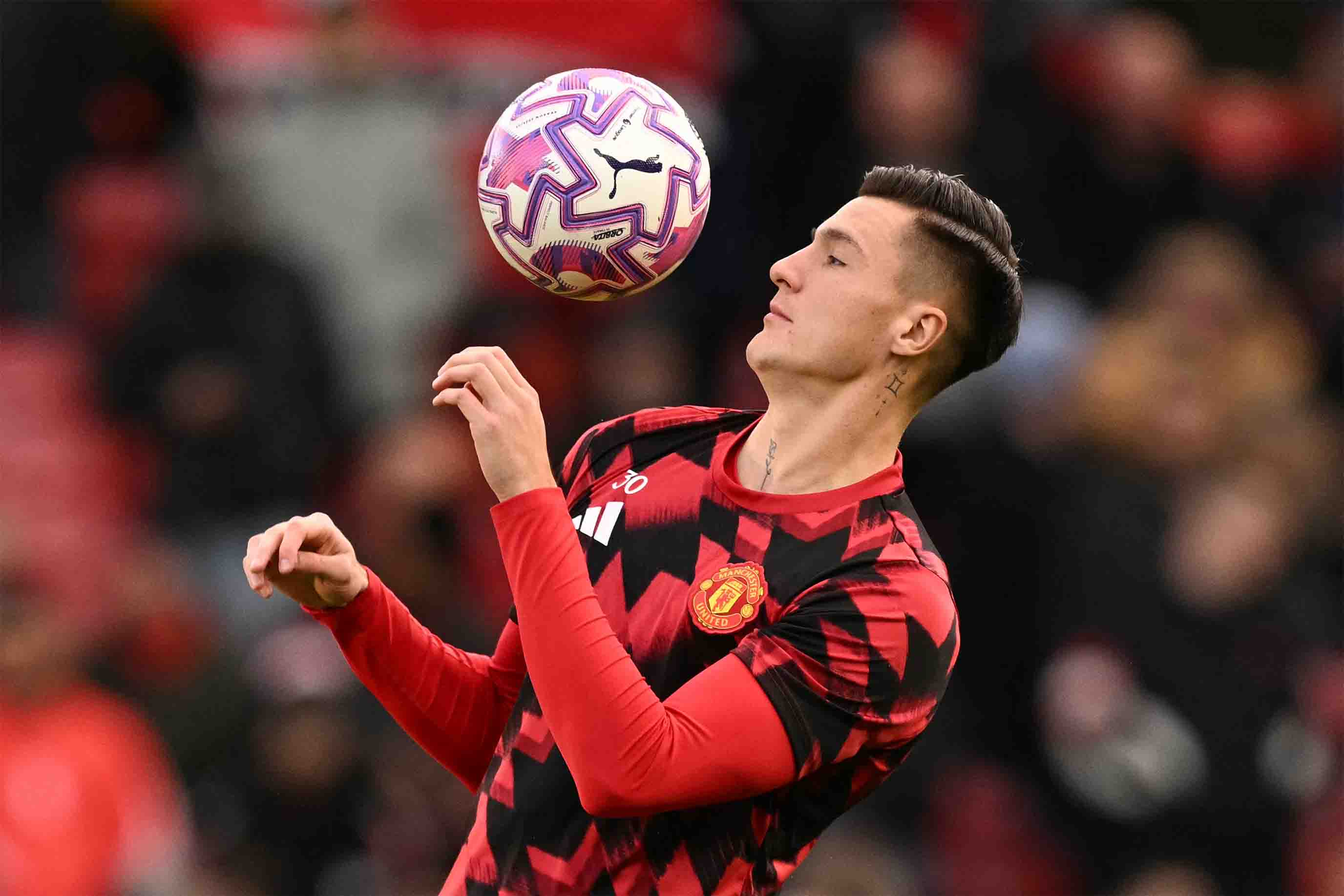 Benjamin Sesko hiện là trung phong đúng nghĩa duy nhất trong đội hình Man United. Ảnh: AFP