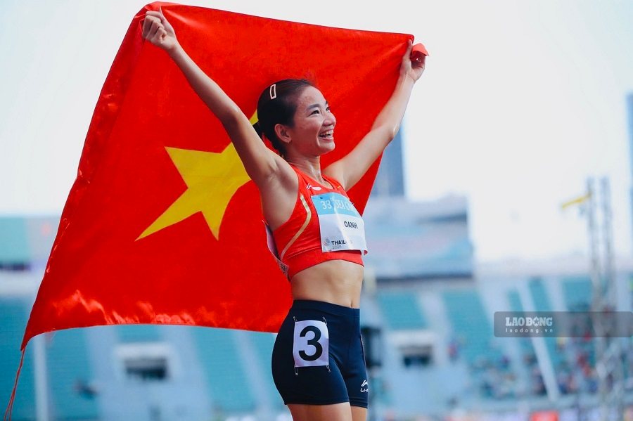 Athlete Nguyen Thi Oanh will compete in athletics at ASIAD 20. Photo: Minh Dan
