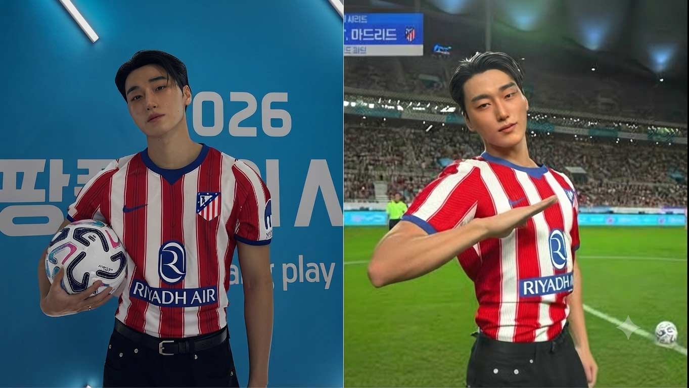 Choi San (ATEEZ) từng gây chú ý khi thực hiện vũ đạo “BAD” tại trận đấu giữa Atletico Madrid gặp Manchester City tại Hàn Quốc. 