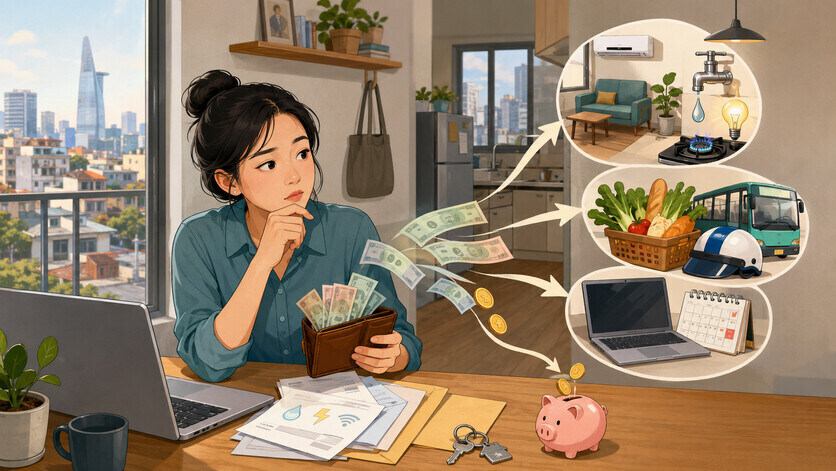 Increased income but large fixed costs keep many young people's savings at a low level. Illustrative photo: AI