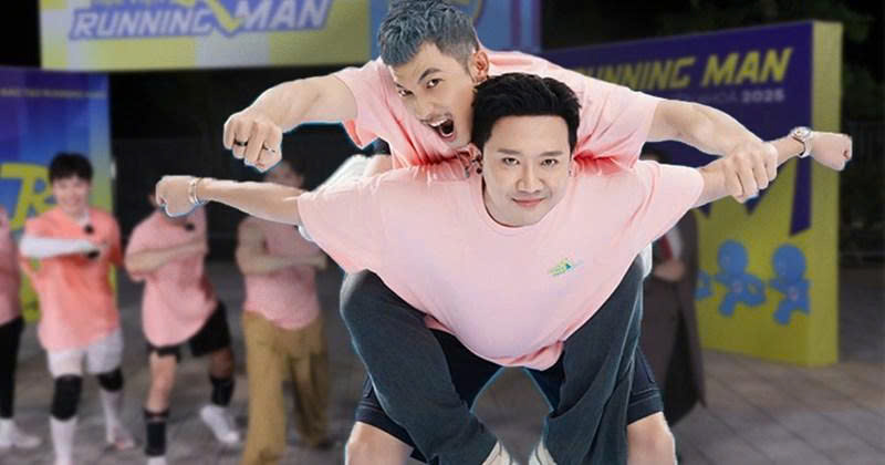 Trấn Thành và Liên Bỉnh Phát ở Running Man Việt Nam. Ảnh: Nhà sản xuất