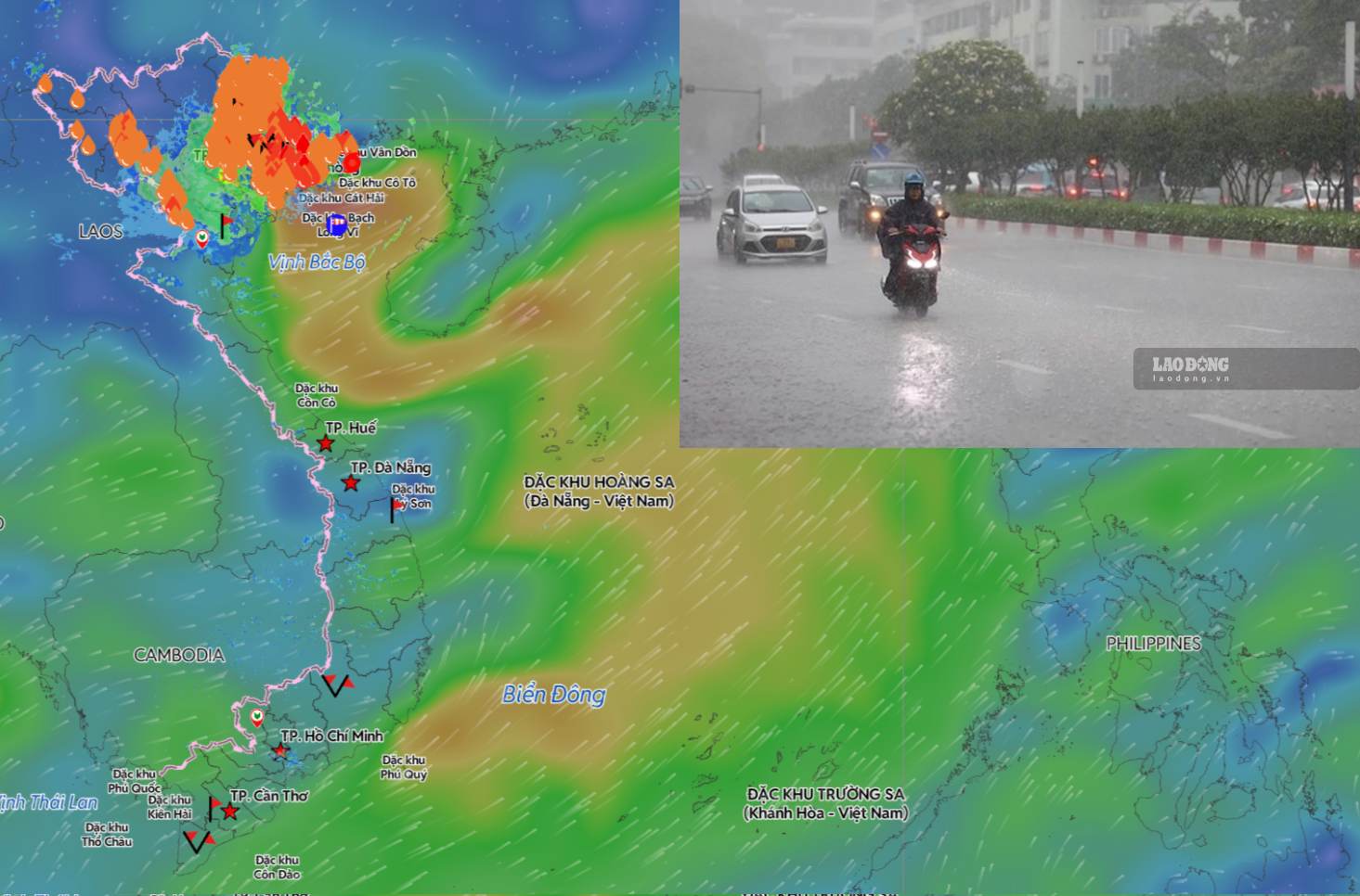 Forecast of the number of storms, tropical depressions in the next month and heavy rain areas