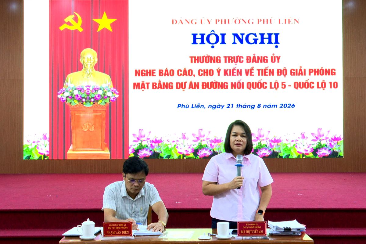 Phu Lien ward focuses on accelerating the progress of site clearance for the National Highway 5 - National Highway 10 connecting road project. Photo: Hai Phong e-Portal