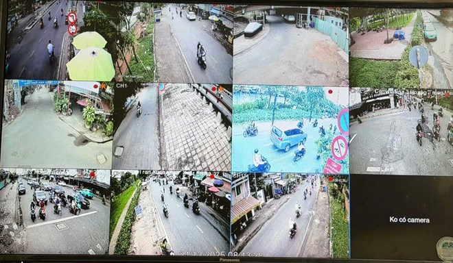 Hệ thống camera AI của Công an phường Tân Hưng nhanh chóng truy vết, bắt giữ đối tượng tội phạm. Ảnh: Minh Tâm
