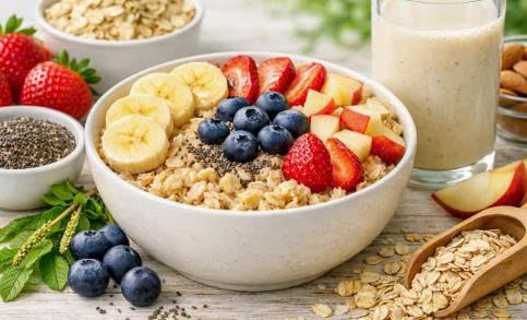 Oatmeal menu to lose weight for 1 week helps keep in shape. Graphics: AI