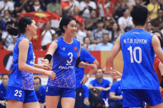 Tuyển bóng chuyền nữ Việt Nam thua trận ra quân giải vô địch châu Á 2026. Ảnh: VFV