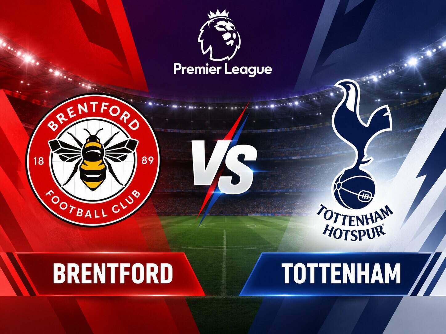 Football commentary Brentford vs Tottenham in round 1 of the Premier League.  Graphics: Van An