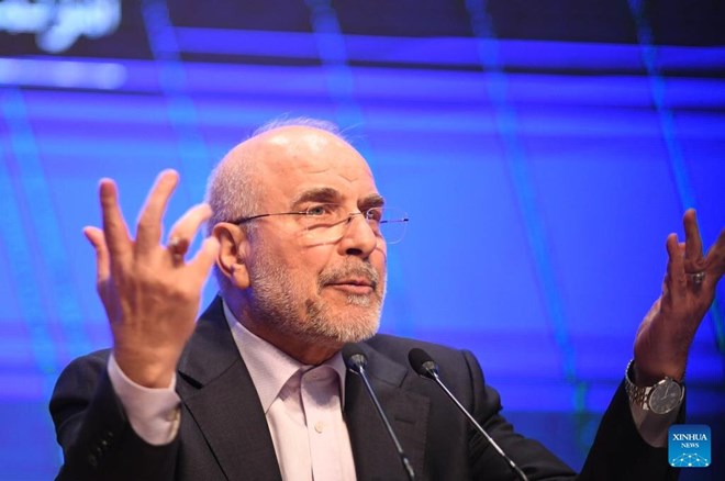 Chairman of the Iranian Parliament Mohammad Bagher Ghalibaf. Photo: Xinhua