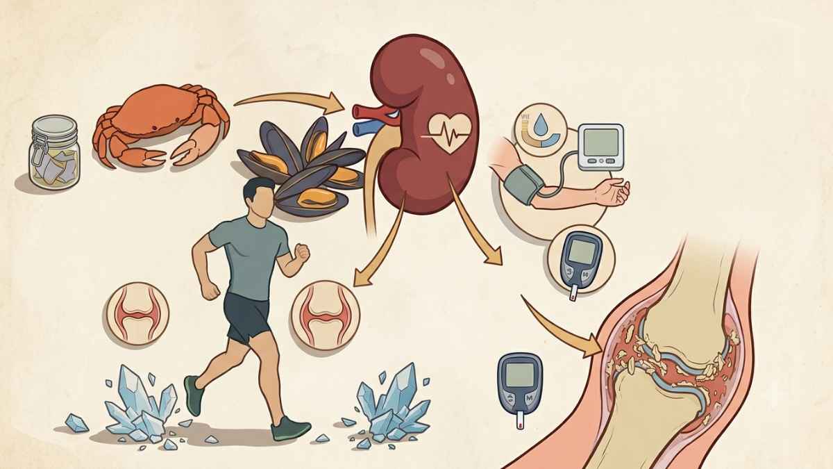 Men should actively control uric acid to protect kidney health. Photo supported by AI