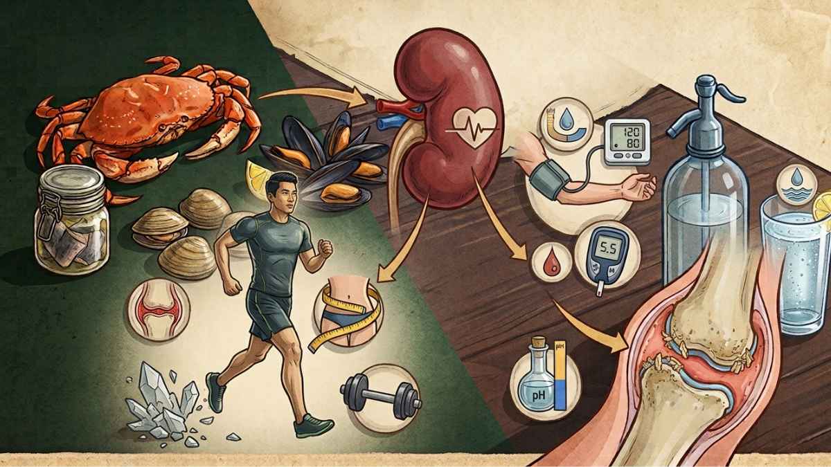 Chủ động phòng tăng axit uric, nam giới tránh nguy cơ tổn thương thận. Ảnh có sự hỗ trợ của AI