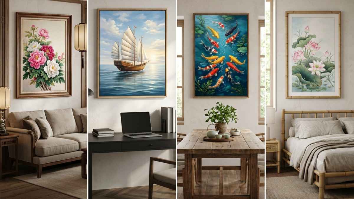 Painting designs suitable for many interior decoration styles. Photos supported by AI