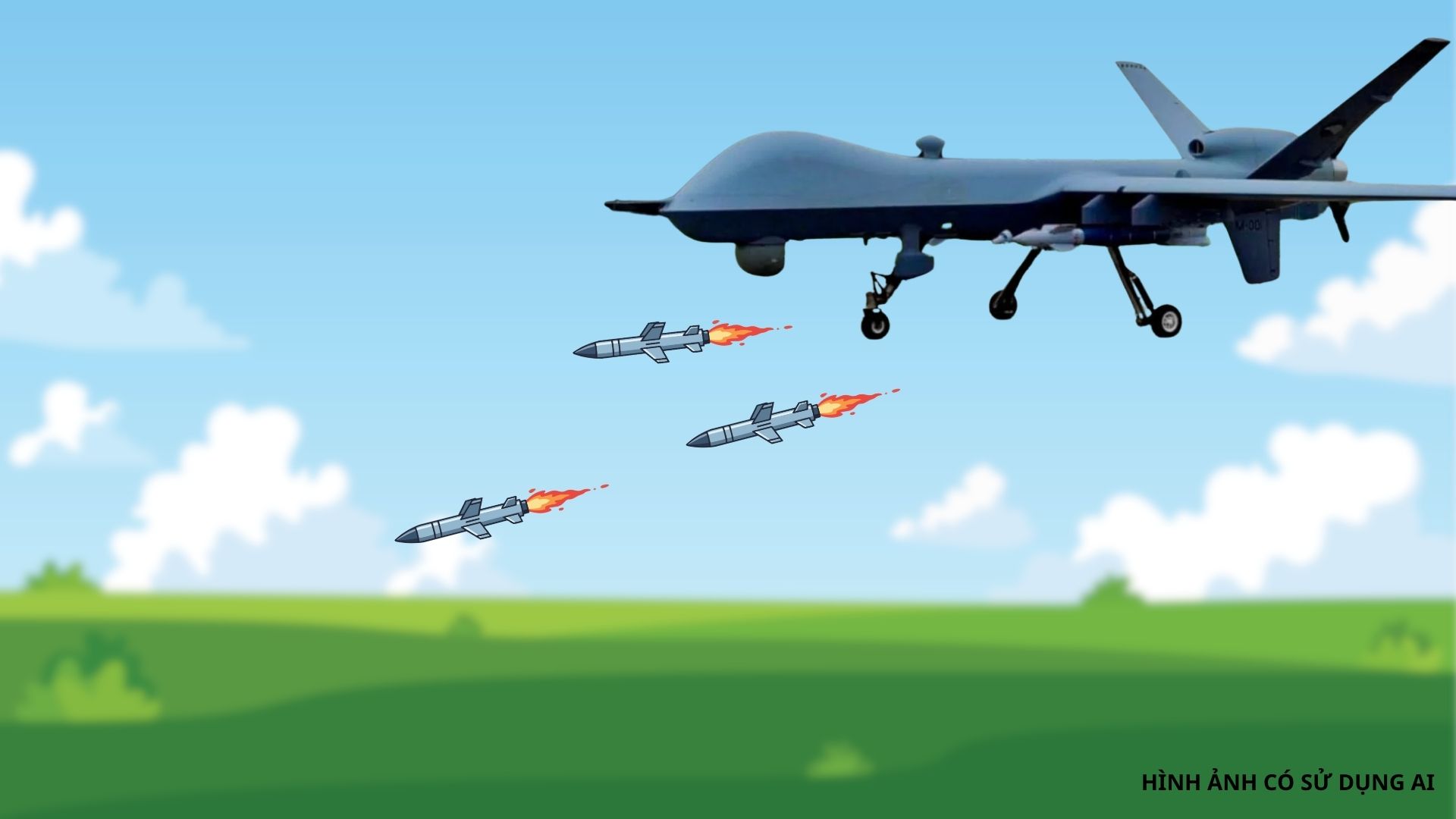 Netherlands tests MQ-9 Reaper unmanned aerial vehicle carrying weapons. Graphics: Hao Thien