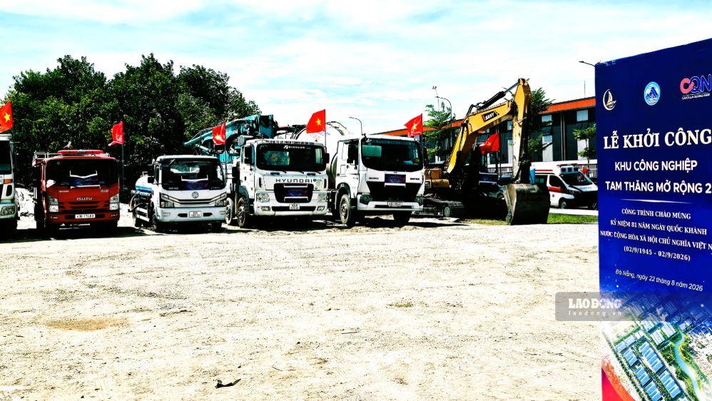 Khởi công Khu công nghiệp Tam Thăng mở rộng 2, chú trọng nhà ở và an sinh công nhân ở phía Nam Đà Nẵng. Ảnh: Nguyễn Hoàng