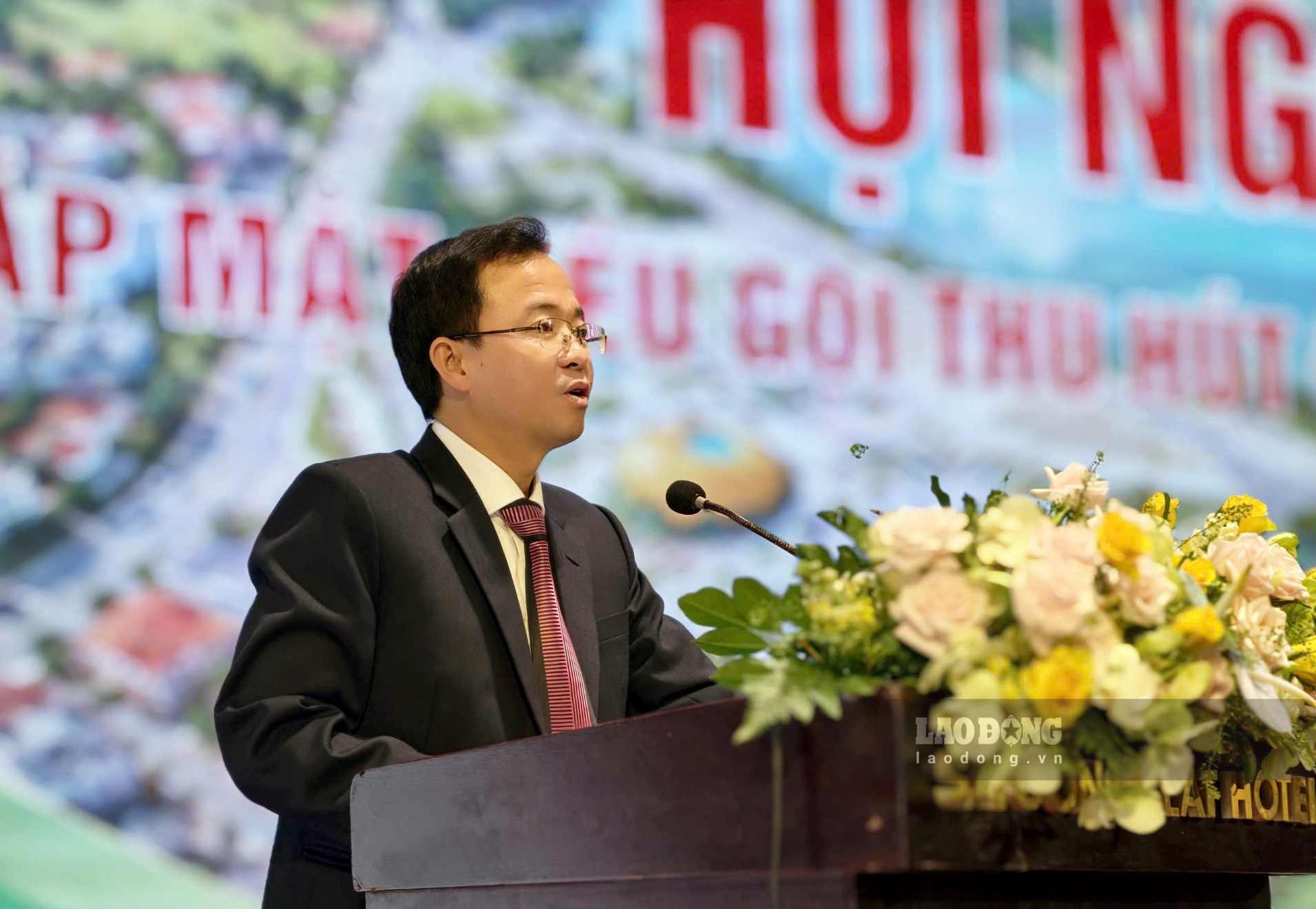 Ông Nguyễn Văn Lộc - Bí thư phường Xuân Hương - Đà Lạt phát biểu tại hội nghị. Ảnh: Phúc Khánh
