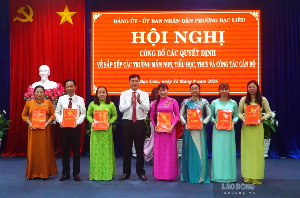 Bac Lieu Ward, Ca Mau consolidates educational institutions before the new school year. Photo: Nhat Ho.
