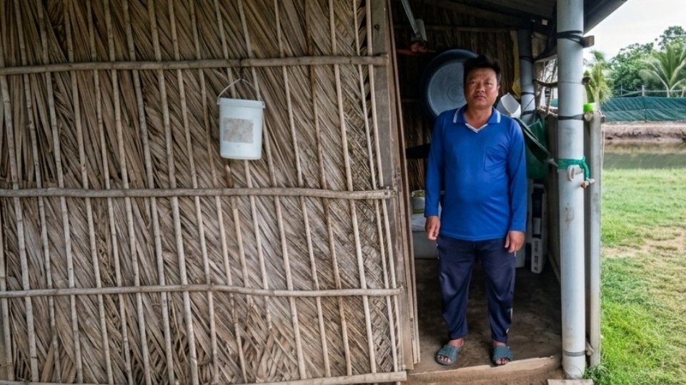The degraded roof is where Mr. Lam's family fought together against serious illness, debt and accumulated difficulties. Photo: Vinh Long Red Cross Society