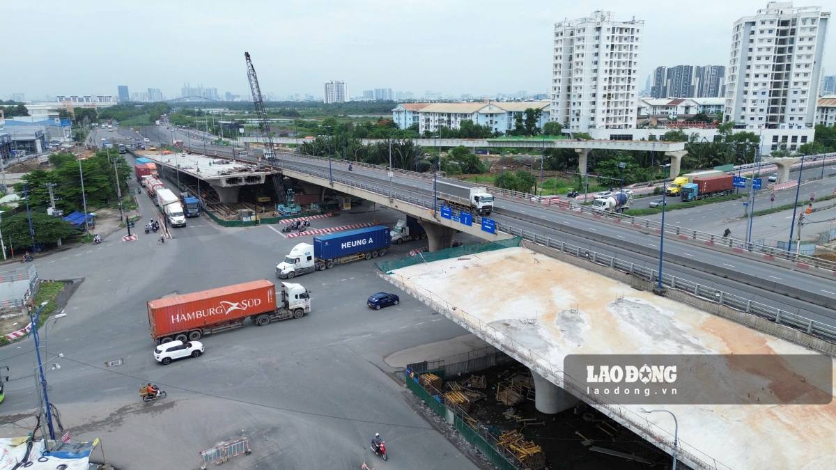 Nút giao Mỹ Thủy dự kiến hoàn thành quý I/2027. Ảnh: Anh Tú