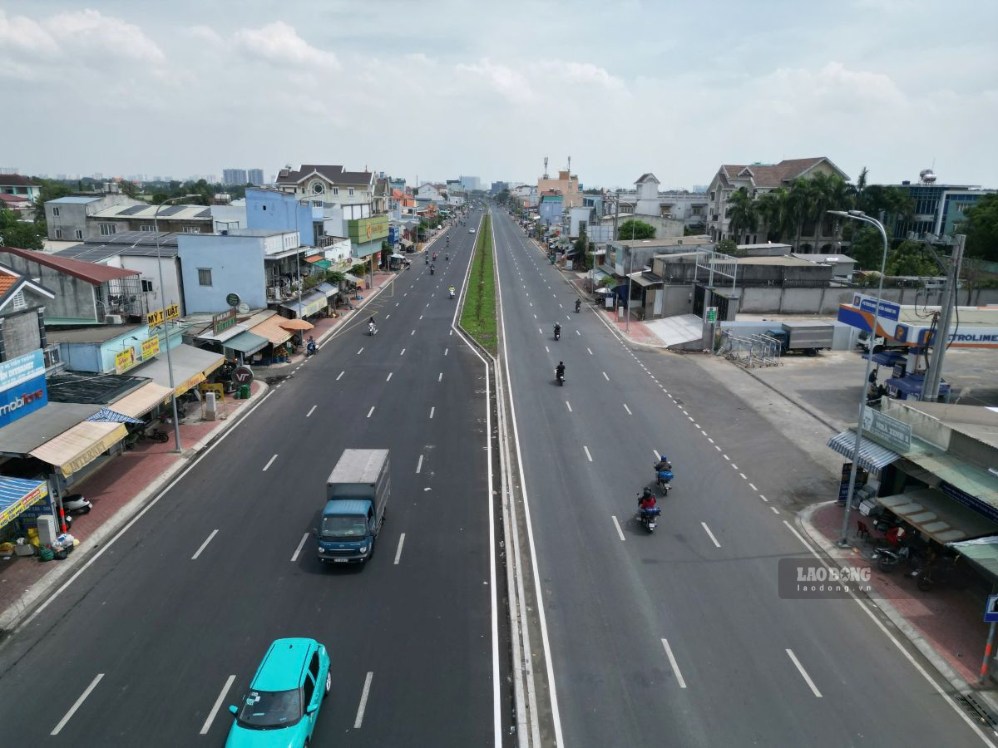 Một số đoạn Quốc lộ 50 đã hoàn thành đưa vào khai thác. Ảnh: Anh Tú