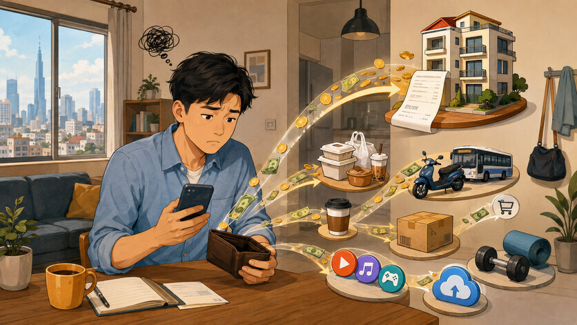 Rent, food and a series of small expenses are silently eroding the income of young people. Illustrative photo: AI