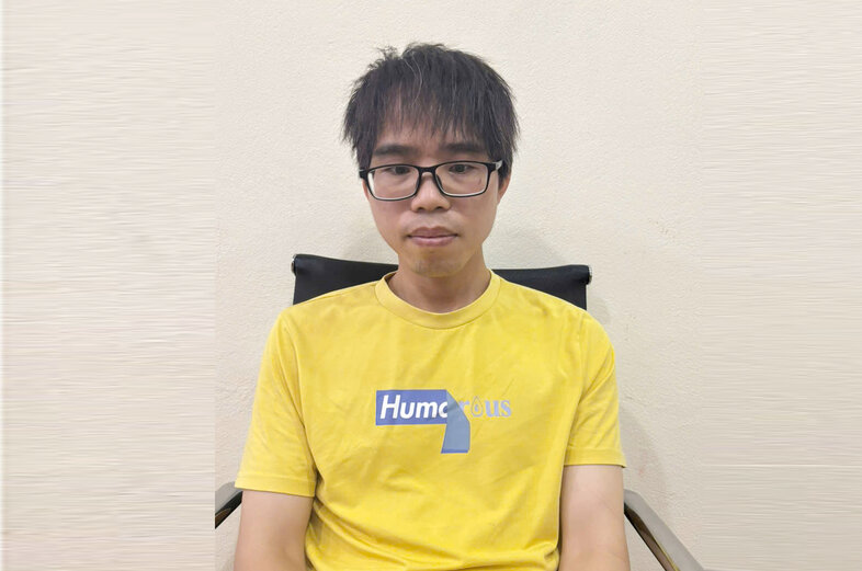 Đối tượng Vi Hoạn Sinh bị lực lượng Công an tỉnh Sơn La phát hiện, bắt giữ. Ảnh: Công an tỉnh Sơn La

