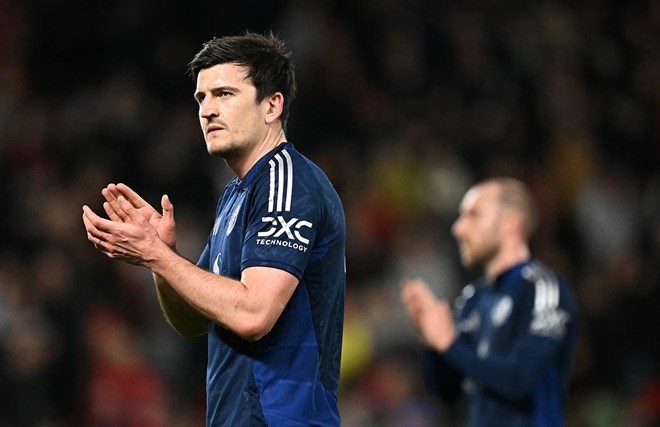Harry Maguire có một trận đấu không tốt. Ảnh: AFP