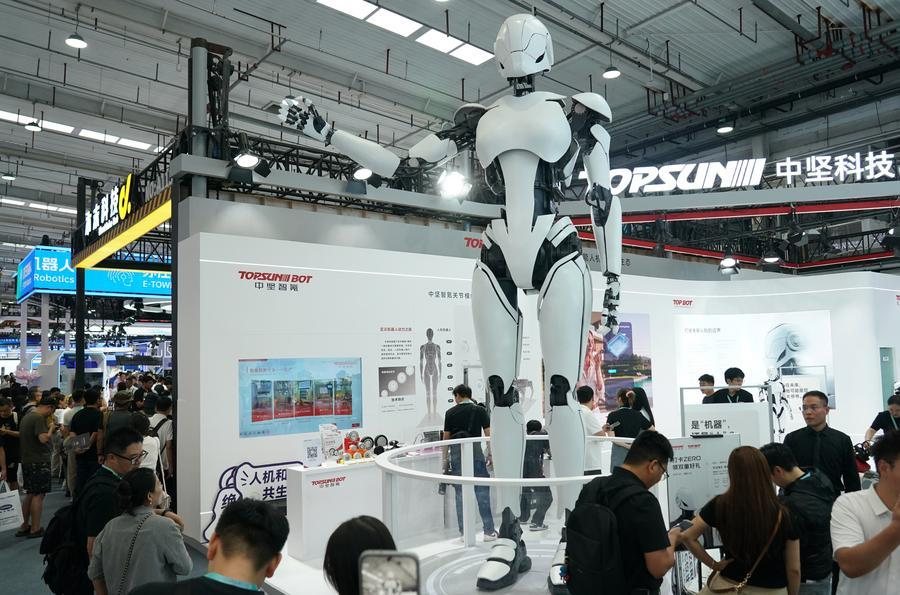 Human-shaped robot at the 2026 World Robot Conference in Beijing, China, August 19, 2026. Photo: Xinhua