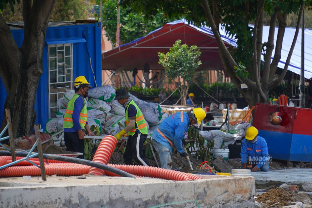 các đơn vị đang huy động tối đa nhân lực cùng hệ thống máy móc, thiết bị để triển khai đồng loạt các hạng mục, bảo đảm tiến độ đề ra.
