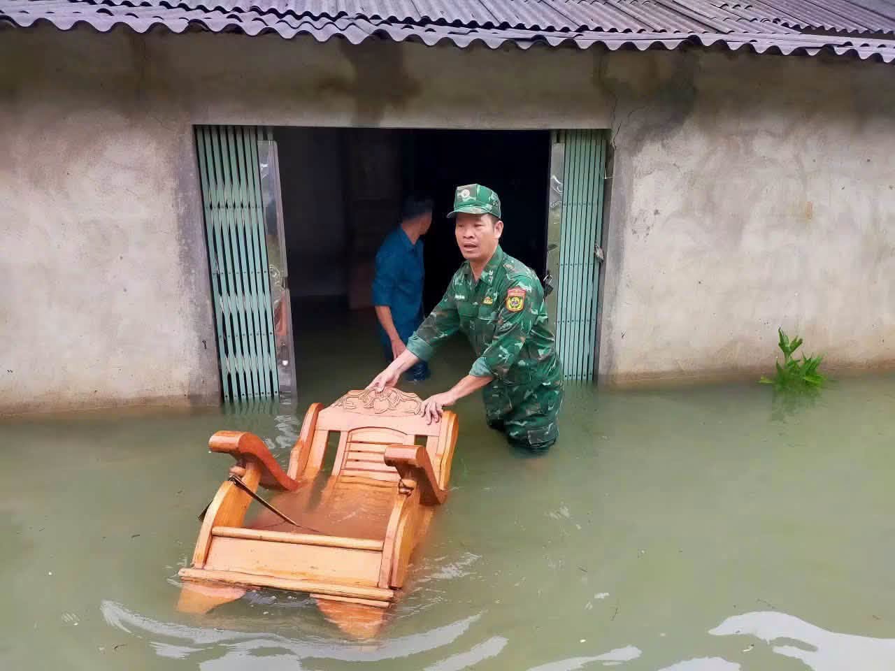 Mưa lũ đã gây thiệt hại khoảng 1,2 tỉ đồng tại Cao Bằng. Ảnh: Bộ CHQS tỉnh Cao Bằng