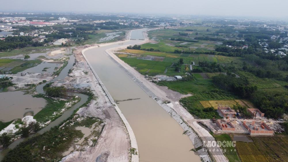 Dự án nạo vét, gia cố Suối Cái. Ảnh: Đình Trọng