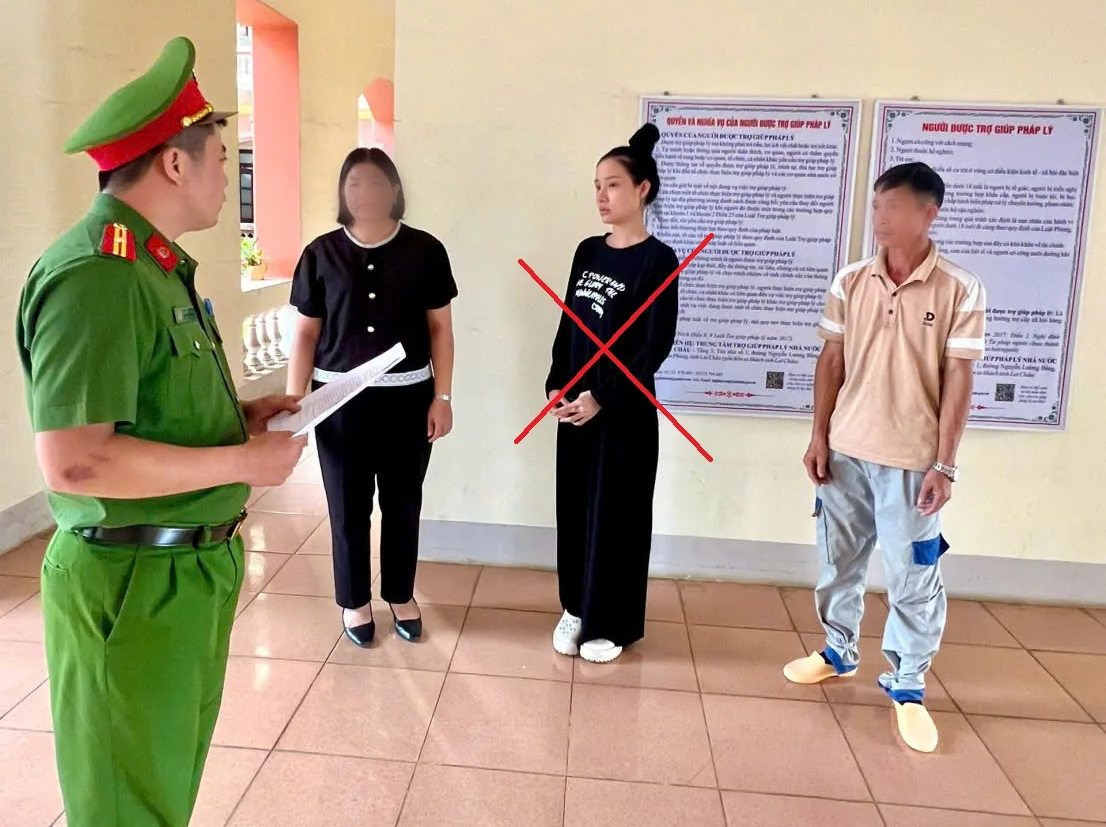 Dương Phương Thảo bị bắt về hành vi lừa đảo chiếm đoạt tài sản. Ảnh: Công an Lai Châu
