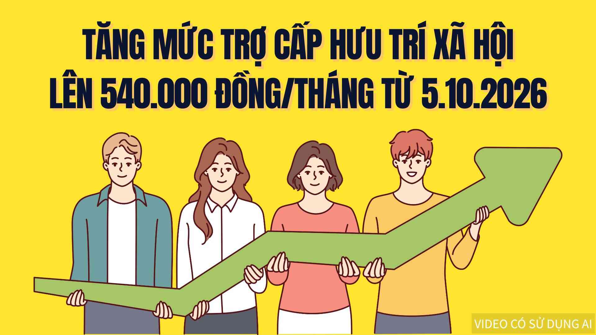 2026년 10월 5일부터 사회 연금 수당을 월 54만 동으로 인상합니다. 사진: 짜미