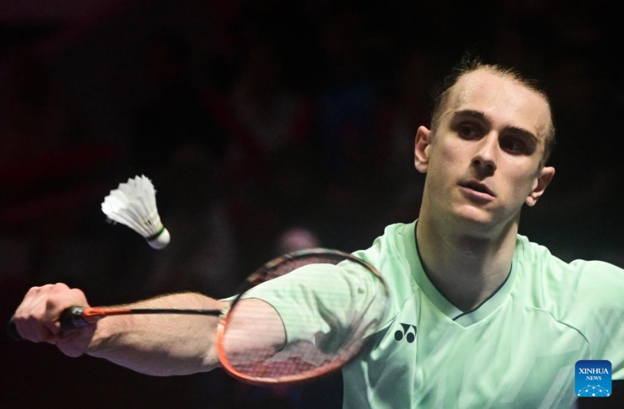 Alex Lanier is the first French player to win the men's singles at the Badminton World Championships. Photo: Xinhua