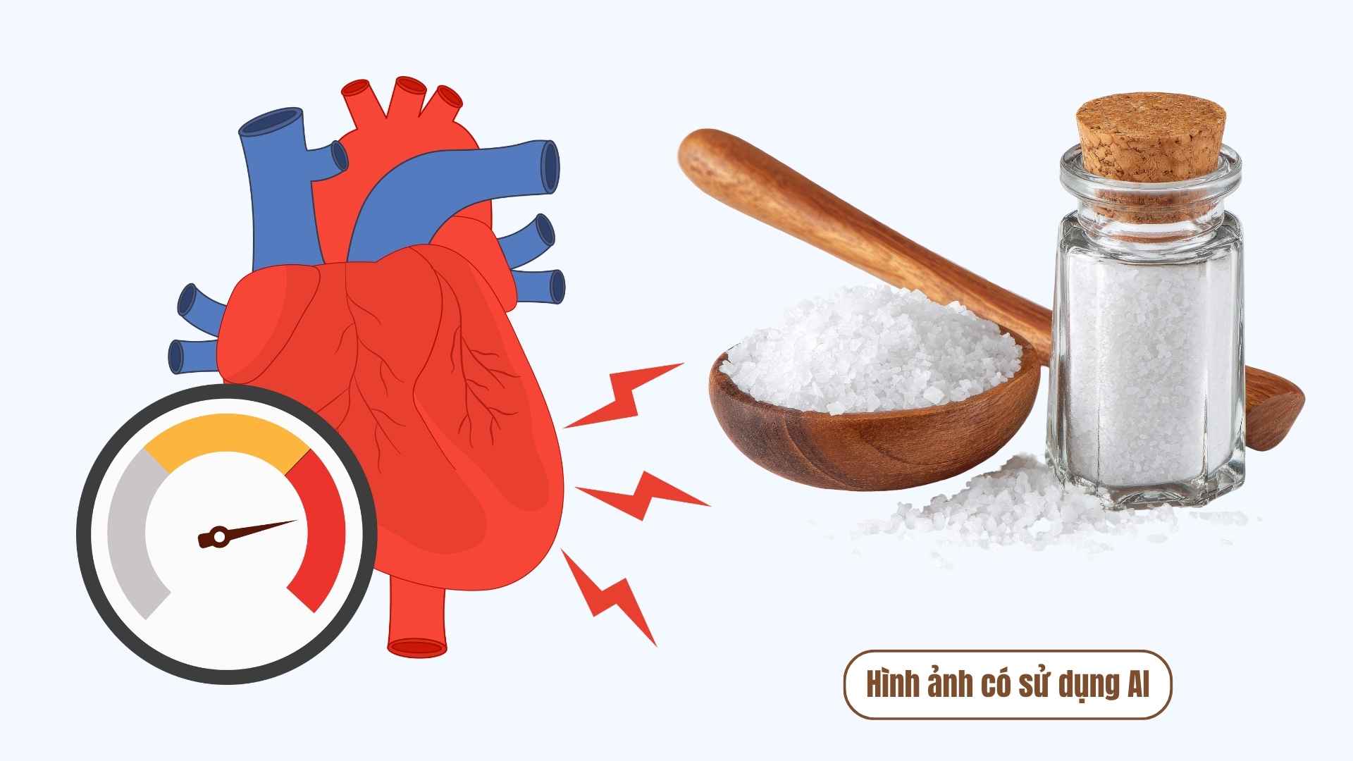 Manger salé augmente le risque d'hypertension. Graphique: IA
