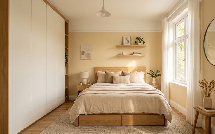 For bedrooms with limited areas, scientific layout calculations and smart storage solutions will help the space become spacious. Photos are supported by AI