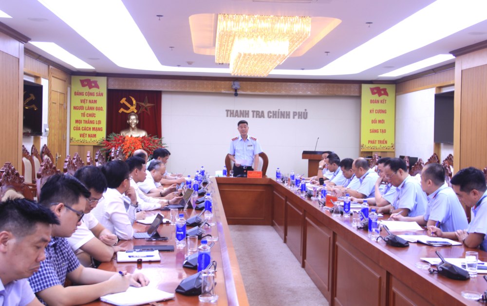 Announcement of the decision to conduct a thematic inspection of redundant houses and land after arrangement in Thanh Hoa in May. Photo: Government Inspectorate