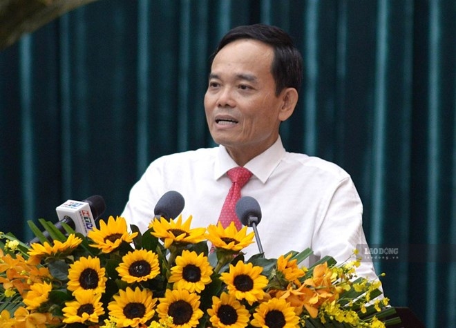 Ủy viên Bộ Chính trị, Bí thư Thành ủy TPHCM Trần Lưu Quang. Ảnh: Minh Quân