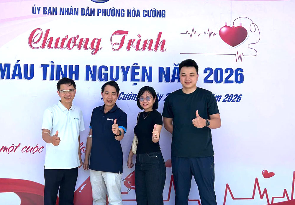 Union members of Hoa Cuong Ward, Da Nang actively participate in voluntary blood donation. Photo: Hoa Cuong Trade Union