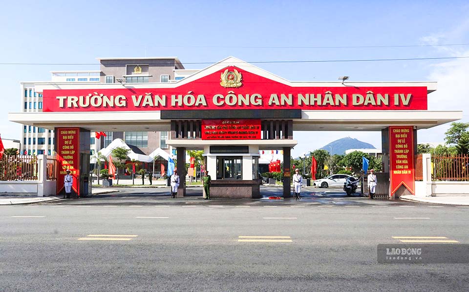 People's Police Culture School IV in Tay Ninh is located in Tan Ninh ward. Photo: Huynh Du