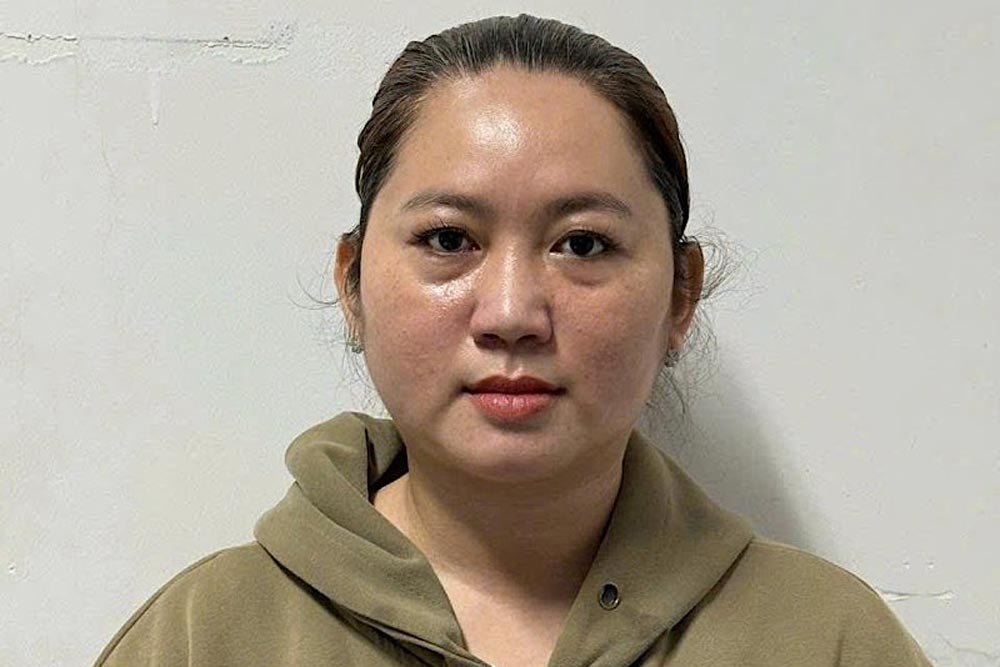 Defendant Lam Thi Cam Tien is related to a case of fraud and appropriation of money from many people. Photo: Ho Chi Minh City Police