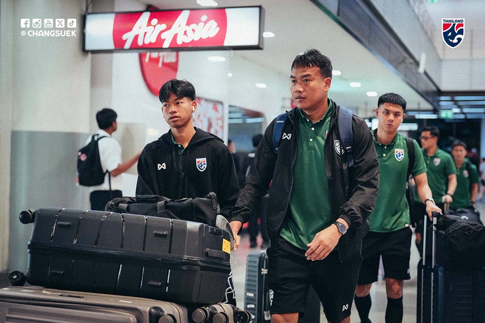 Thailand team moves to Hanoi, preparing for the second leg of the ASEAN Cup 2026 final. Photo: FAT