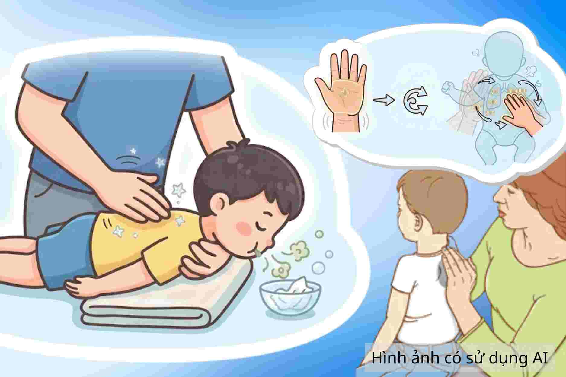 Tell parents how to vibrate and drain phlegm properly for children