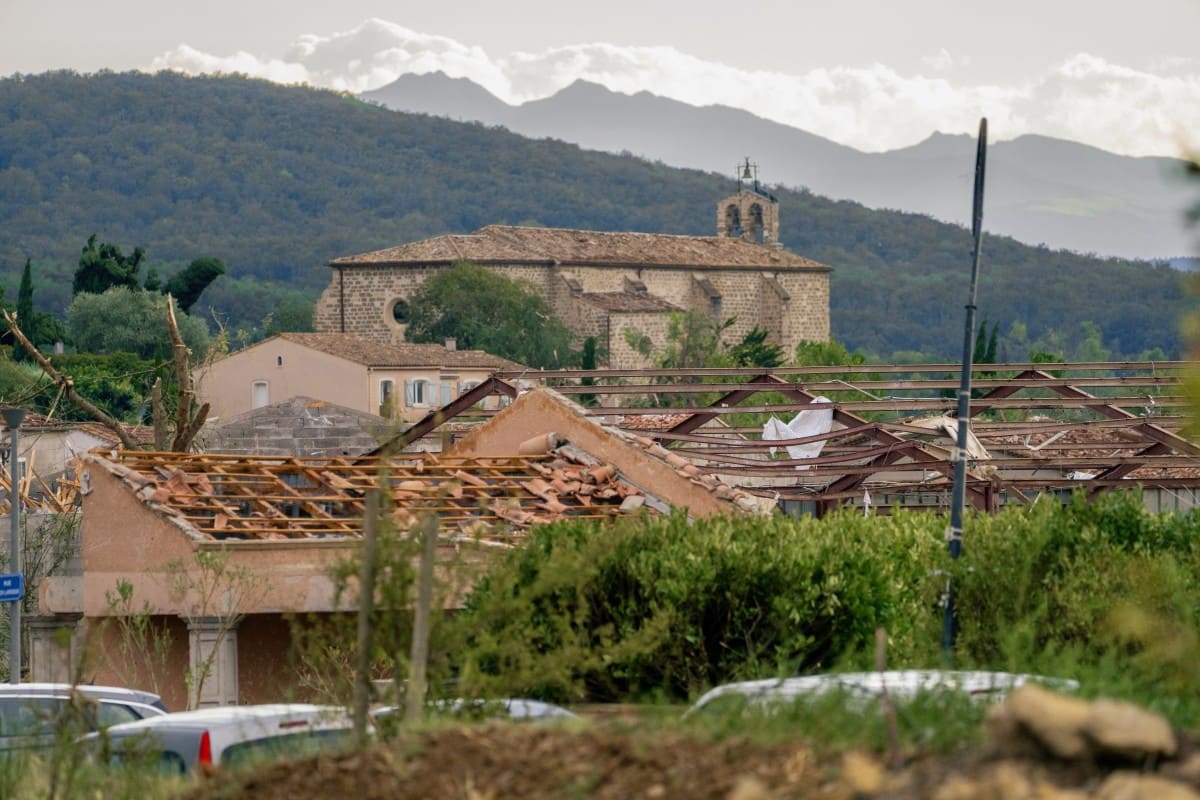 The tornado caused great property damage in southern France. Photo: AFP