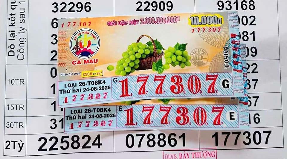 Lottery ticket agency in Tay Ninh sold 160 special prize and consolation tickets. Photo: Bay Thuong Lottery Ticket Agency