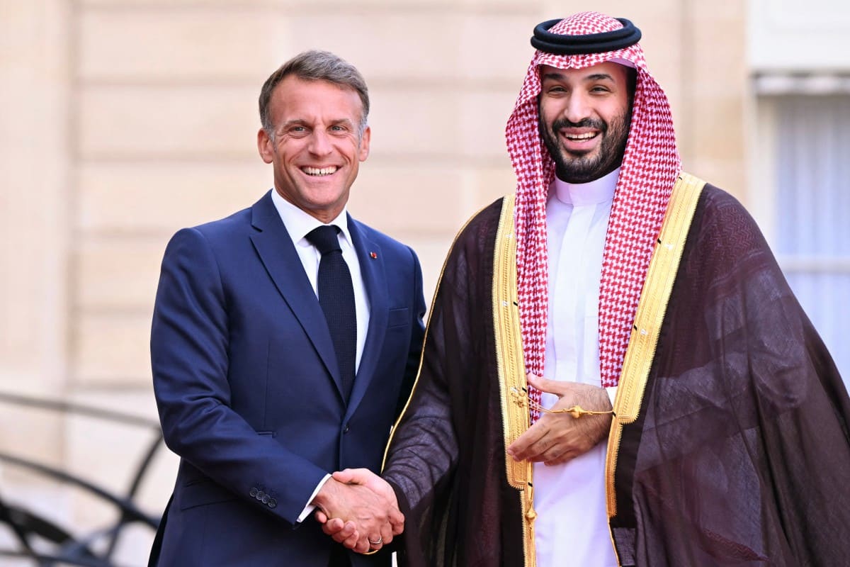 French President Emmanuel Macron and Saudi Crown Prince Mohammed bin Salman. Photo: AFP