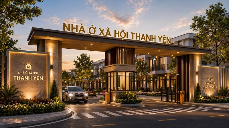 Phối cảnh dự án nhà ở xã hội tại xã Thanh Yên do Công ty cổ phần Phát triển hạ tầng đô thị số 6 - Điện Biên thực hiện. Ảnh: Nhà đầu tư. 