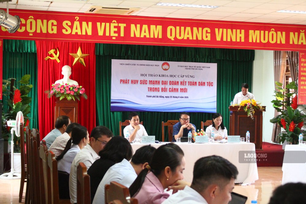 At the workshop, the Fatherland Front of Tra Leng commune, Da Nang city determined that operational innovation must start from the grassroots level, taking people as the center, and taking consensus as the goal. Photo: Thanh Huyen