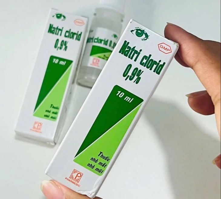 Sodium chloride 0.9% eye drops violate level 3, Pharmedic fined 50 million VND. Photo: DAV